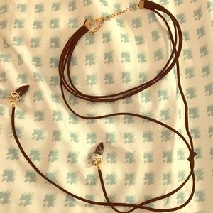 New leather choker necklace.